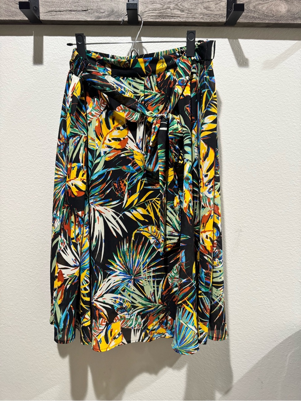 🩶 Truly 4 You Tropical Midi A-Line Skirt